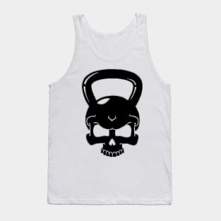 Kettlebell Skull White Tank Top